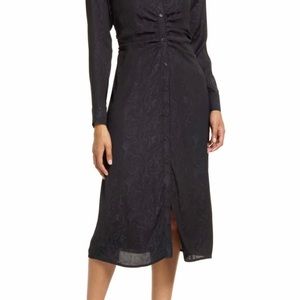 HALOGEN Marbleized Long Sleeve Shirt Dress Size Small (4-6)